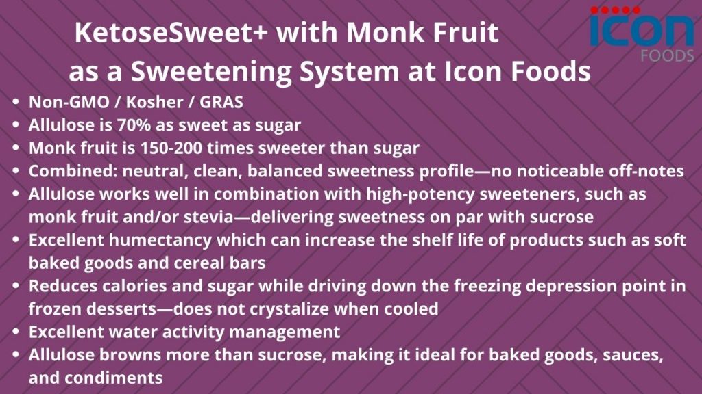 Icon Foods KetoseSweet Allulose Sweetening System