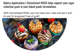 SteviaSweet RM95 Bakery Application