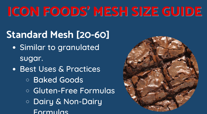 Icon Foods Mesh Size Guide