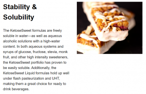 KetoseSweet+ Liquid Solubility & Stability