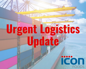 Icon Foods Urgent Logistics Update