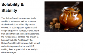 Icon Foods KetoseSweet Liquid Solubility & Stability