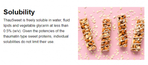 ThauSweet Solubility 