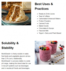 Icon Foods MonkSweet+ Best Uses, Solubility, and Stability