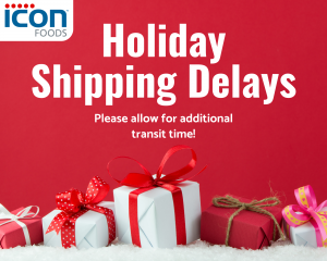 Icon Foods Holiday Shipping Delays