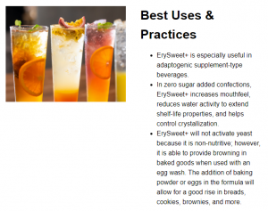 Icon Foods ErySweet+ Best Uses and Practices