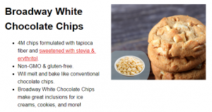 Icon Foods Broadway white chocolate chips