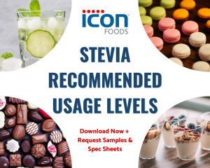 Icon Foods Stevia maximum recommended usage levels!