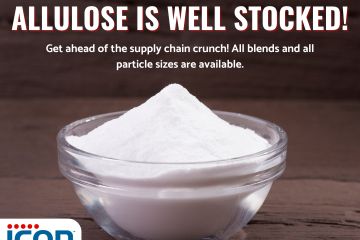 Icon Foods Allulose is well stocked! Get ahead of the supply chain crunch.