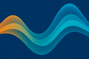 Gold and blue wave