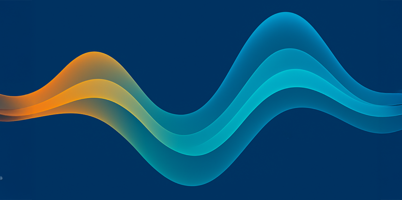 Gold and blue wave