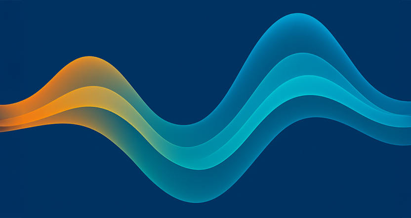 Gold and blue wave